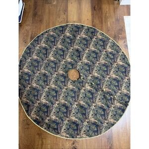 Vtg Capezio Fox Hunt Tapestry Equestrian Dogs Christmas Tree Skirt